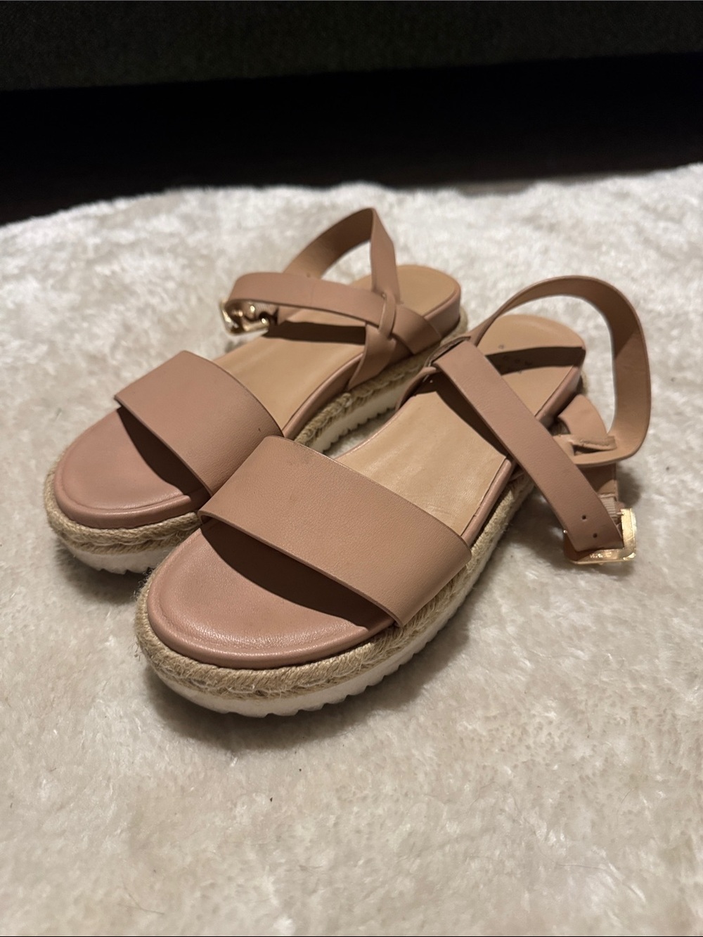 Women's Espadrille Strap Sandals Pink Like New